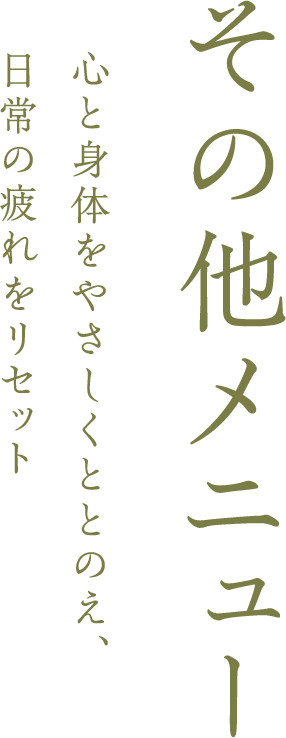 その他メニュー